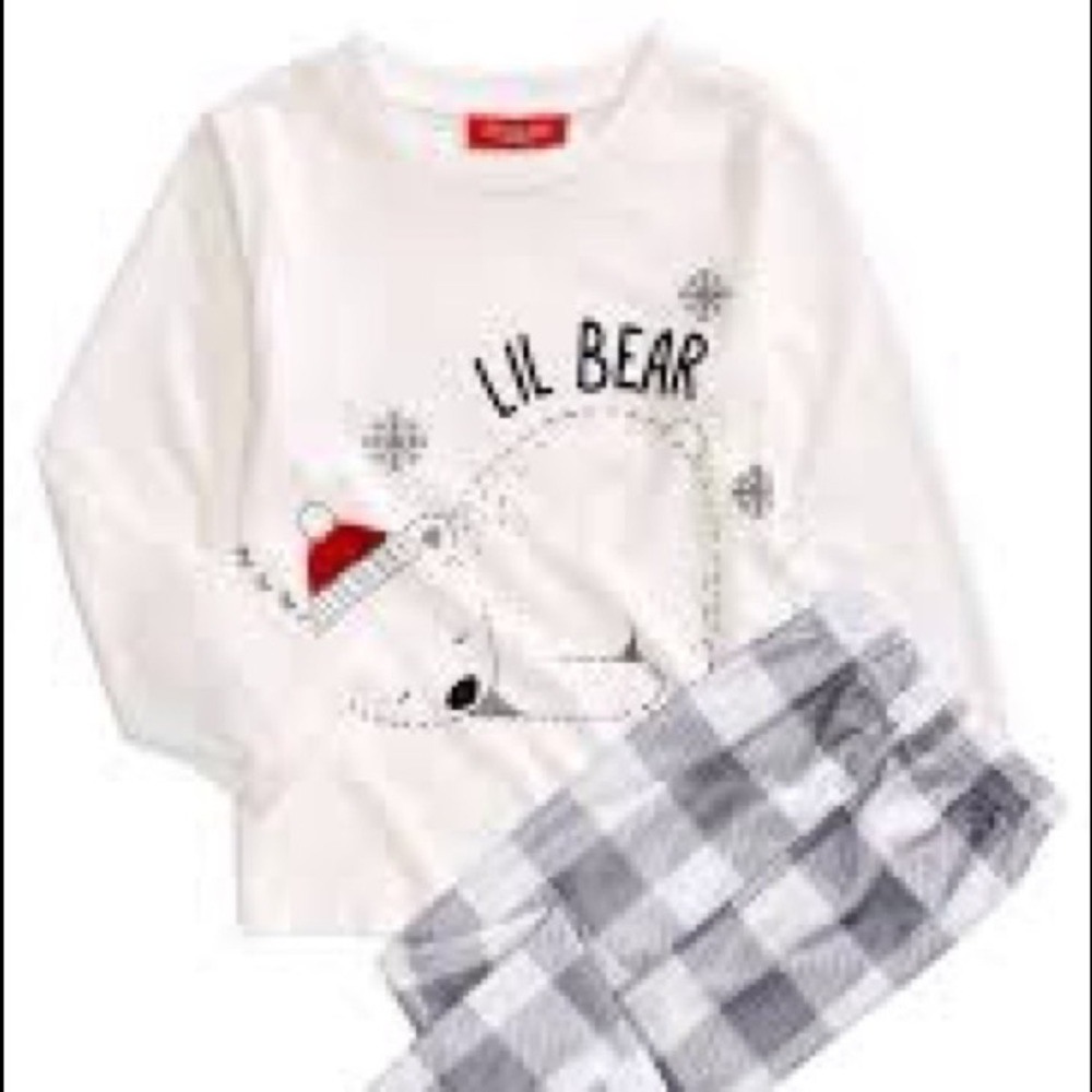 Matching Kids Lil Bear Pajama Set, Created Macyś - Picture 7 of 9